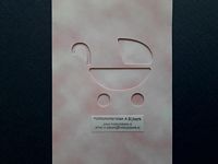 Stanskaart Baby / Geboorte kinderwagen marmer roze 5 stuks - Klik op de afbeelding om het venster te sluiten